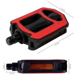 COPPIA PEDALI PER BICICLETTA CON RIFLETTORI LATERALI ATTACCO UNIVERSALE XC-2512