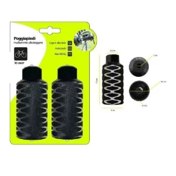 COPPIA POGGIAPIEDI IN ALLUMINIO LEGGERO ANTISCIVOLO PER BICI MAX. 100 KG XC-2637