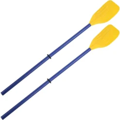 COPPIA REMI DI PLASTICA PAGAIA PER BARCA CANOA CANOTTAGGIO KAYAING 124 CM 017539