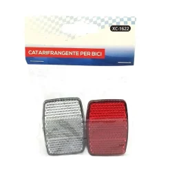 COPPIA RIFLETTORI POSTERIORI CATARIFRANGENTE PER BICI ATTACCO UNIVERSALE XC-1622