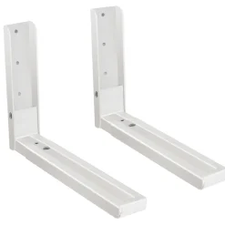 COPPIA STAFFE A PARETE PER SOSPENSIONE FORNO A MICROONDE 2 X SUPPORTI BIANCO