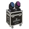 COPPIA TESTA MOBILE WASH LED 36X12W 18W RGBW A UV FLIGHT CASE POWERCON GANCI DMX