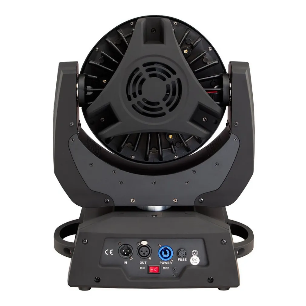 COPPIA TESTA MOBILE WASH LED 36X12W 18W RGBW A UV FLIGHT CASE POWERCON GANCI DMX