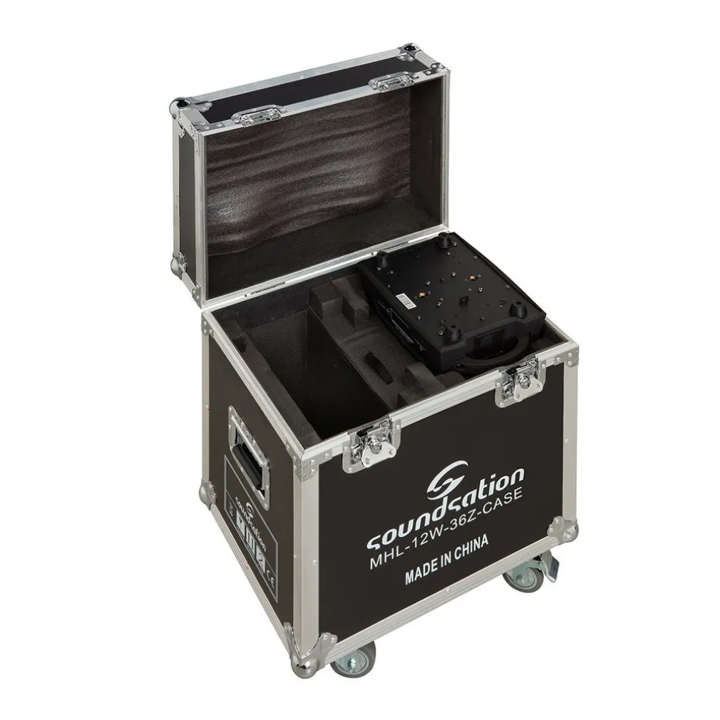 COPPIA TESTA MOBILE WASH LED 36X12W 18W RGBW A UV FLIGHT CASE POWERCON GANCI DMX