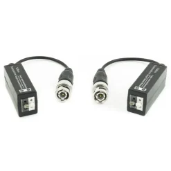 COPPIA TRASMETTITORI VIDEO BALUN PASSIVI AHD HDCVI HDTVI CCTV BNC UTP CAT5 1080P