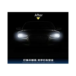 COPPIA TUBO FLESSIBILE FARI BICOLORE DRL LED LUCE DAYTIME BIANCA GIALLA 600mm