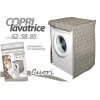 COPRI LAVATRICE PROTTETIVO 62X58X85 CM TELO IMBOTTITO CERNIERA ZIP CUORI 736810