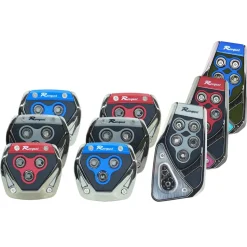 COPRIPEDALI ANTISCIVOLO AUTO SPORTIVI PEDANA FRENO PEDALE 3PZ UNIVERSALI