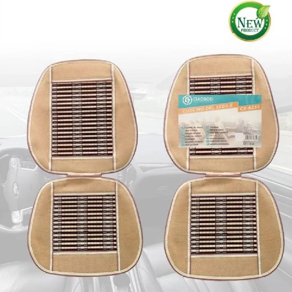 COPRISEDILE SINGOLO AUTO UNIVERSALE AREATO LEGNO BAMBÙ SCHIENALE 86X43CM CX-8235