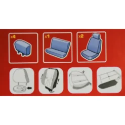 COPRISEDILI AUTO UNIVERSALI COPRI SEDILI ANTERIORI POSTERIORE POGGIATESTA 4808
