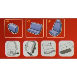 COPRISEDILI AUTO UNIVERSALI COPRI SEDILI ANTERIORI POSTERIORE POGGIATESTA 4806