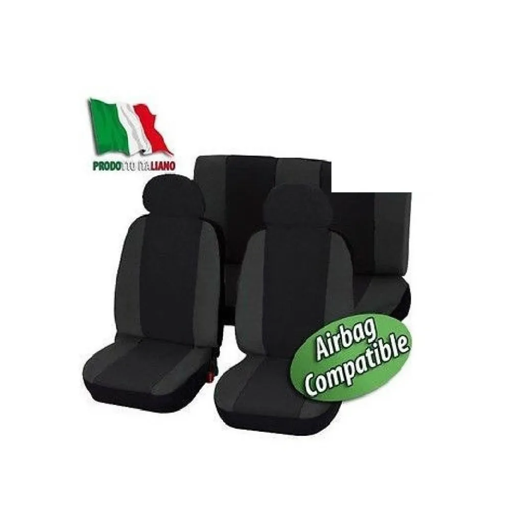 Coprisedili Fodere universali per auto piccole e medie in cotone bicolore airbag