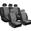 COPRISEDILI UNIVERSALI AUTO MACCHINA COTONE BICOLORE GRIGIO E NERO COPRI SEDILE