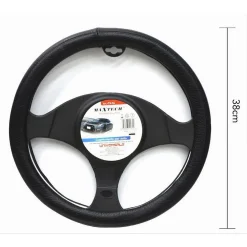 COPRIVOLANTE AUTO COPERTURA FODERA PROTEZIONE STERZO UNIVERSALE 38 CM NERO CV-16