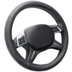 COPRIVOLANTE COPRI VOLANTE UNIVERSALE PER AUTO NERO 37-39CM CON PRESA COMFORT