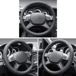 COPRIVOLANTE COPRI VOLANTE UNIVERSALE PER AUTO NERO 37-39CM CON PRESA COMFORT