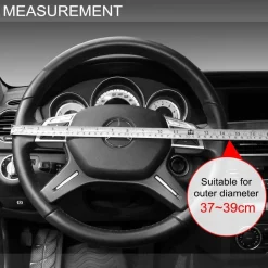 COPRIVOLANTE COPRI VOLANTE UNIVERSALE PER AUTO NERO 37-39CM CON PRESA COMFORT