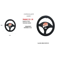 COPRIVOLANTE FODERA STERZO DARK I MAXTECH PER AUTO IN GOMMA UNIVERSALE 36CM CV-10