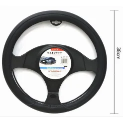 COPRIVOLANTE UNIVERSALE AUTO COPERTURA FODERA PROTEZIONE STERZO 38CM NERO CV-19