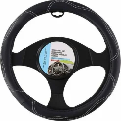 COPRIVOLANTE UNIVERSALE AUTO IN ECOPELLE COPERTURA STERZO MACCHINA CAMPER 38CM