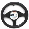 COPRIVOLANTE UNIVERSALE AUTO FODERA STERZO 38CM NERO CON CUCITURE COLORATE CV-21