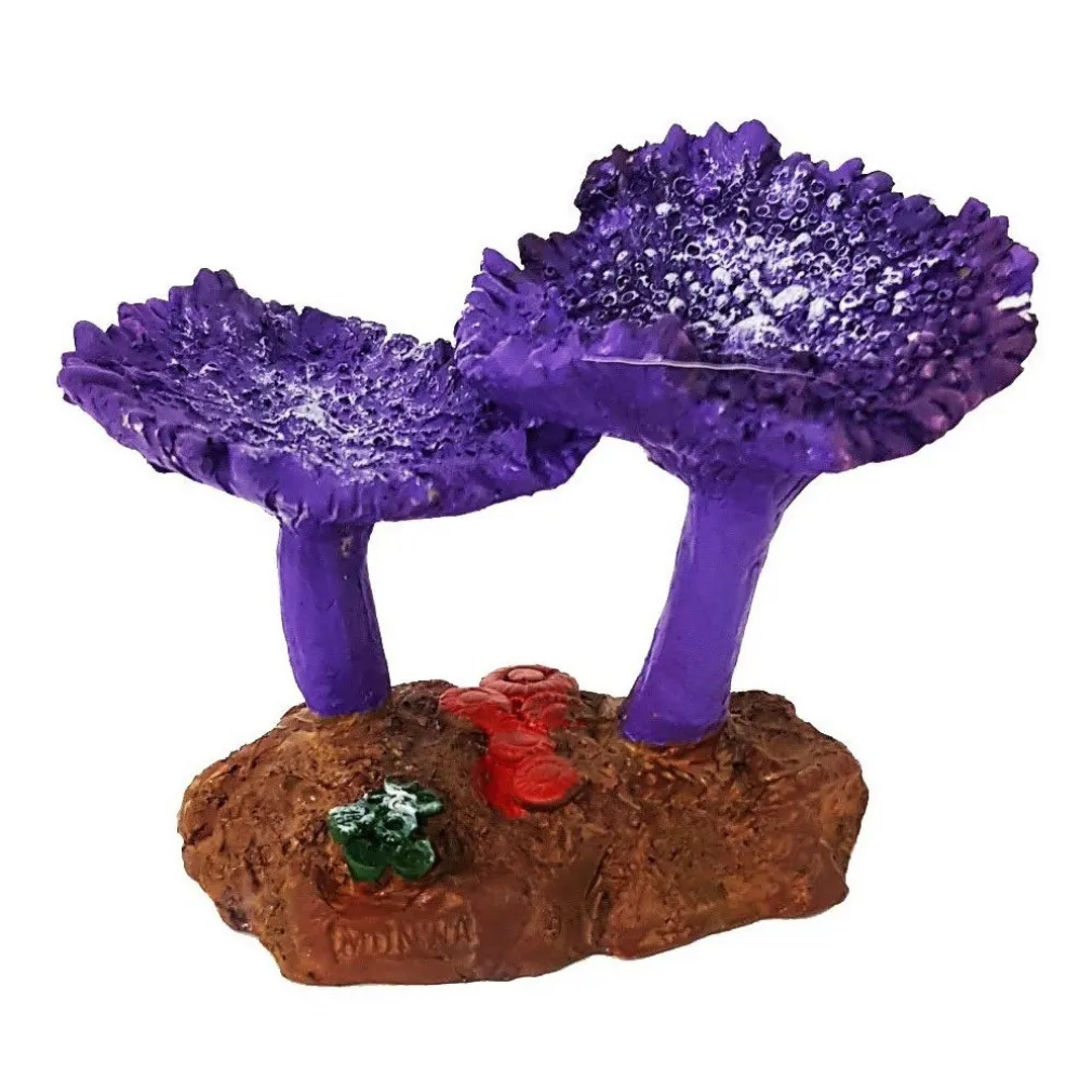 CORALLO IN RESINA ORNAMENTO PER ACQUARIO COLORATO 11.5X7.5X8.5 CM DECORAZIONI