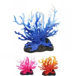 CORALLO PIANTA ARTIFICIALE FINTA PER DECORAZIONE ACQUARIO VARI COLORI 17X7X14 CM