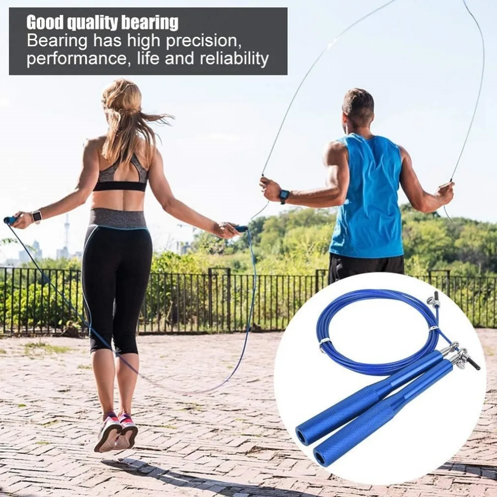 CORDA PER SALTARE 3 MT PVC LEGA DI ALLUMINO ANTISCIVOLO PORTATILE PER FITNESS