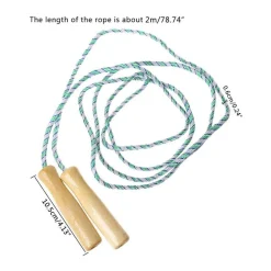 CORDA PER SALTARE ALLENAMENTO CROSSFIT JUMP ROPE PUGILATO FITNESS MANICI LEGNO