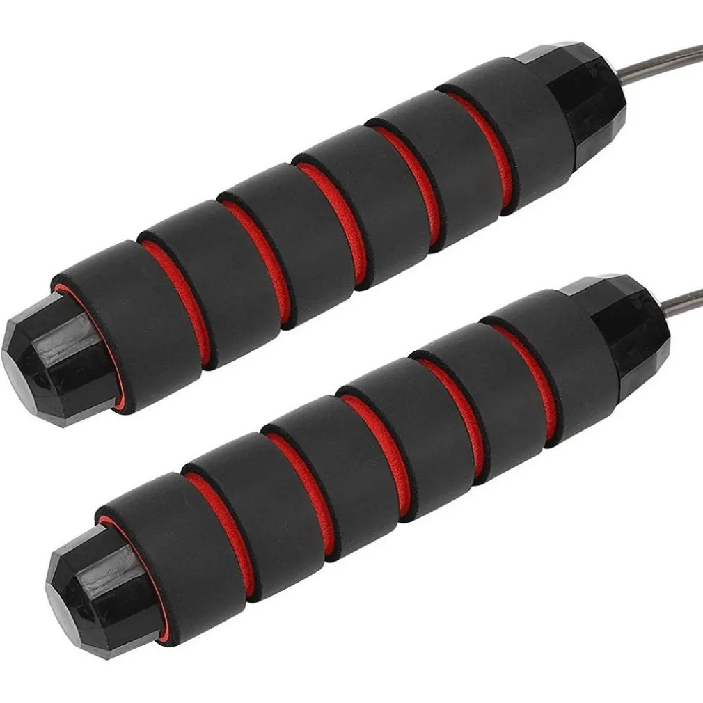 CORDA PER SALTARE IN ACCIAIO REGOLABILE CUSCINETTI A SFERA MANIGLIE IN SCHIUMA