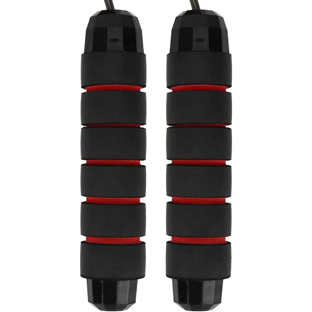 CORDA PER SALTARE IN ACCIAIO REGOLABILE CUSCINETTI A SFERA MANIGLIE IN SCHIUMA