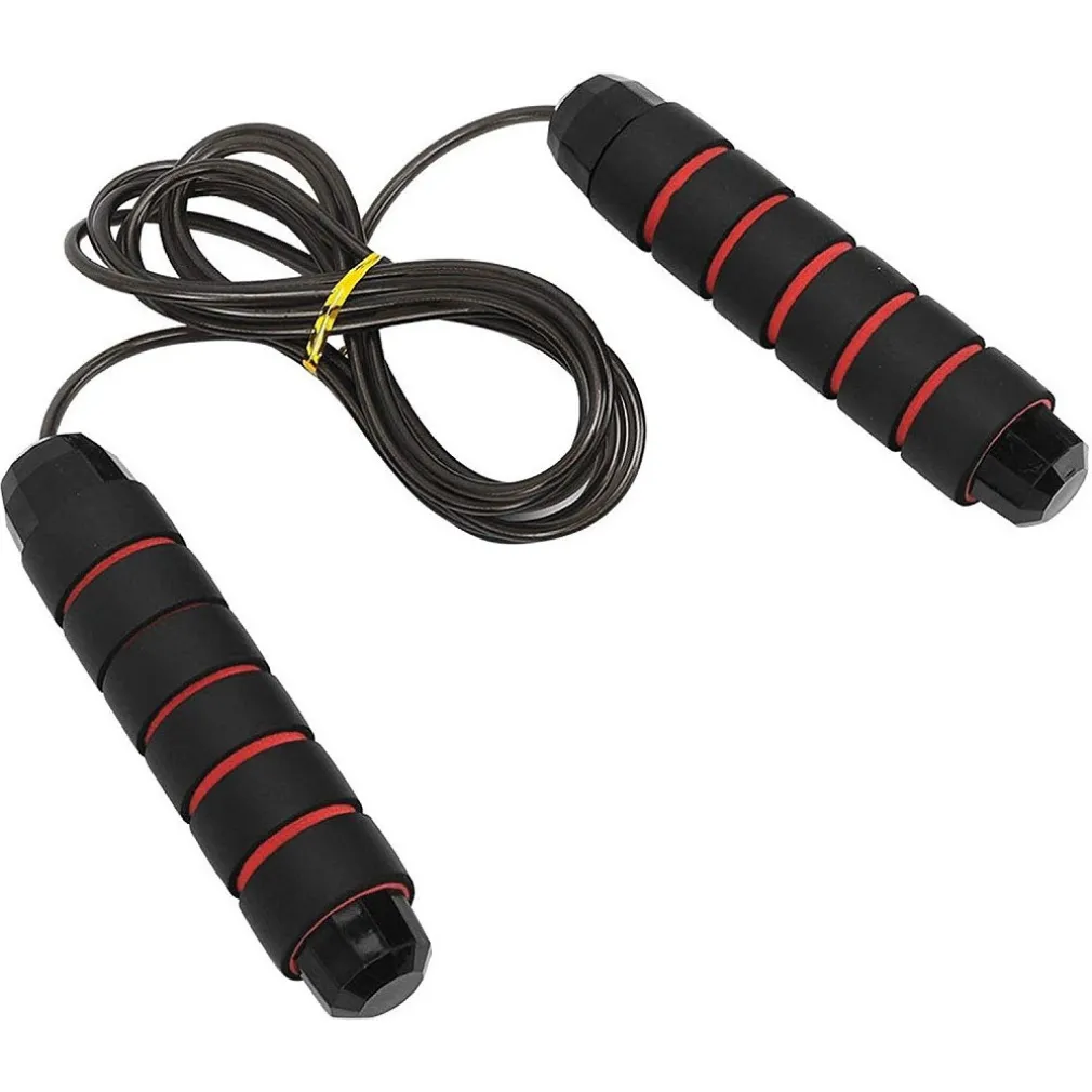 CORDA PER SALTARE IN ACCIAIO REGOLABILE CUSCINETTI A SFERA MANIGLIE IN SCHIUMA