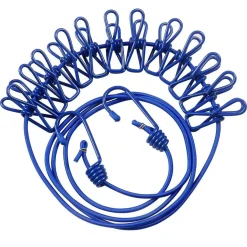 CORDA STENDIBIANCHERIA FILO X BUCATO CON 12 MOLLETTE 180CM USO ESTERNO FLESSIBLE