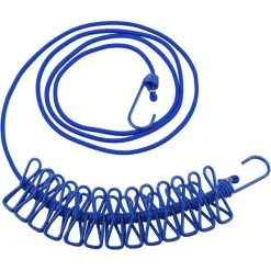 CORDA STENDIBIANCHERIA FILO X BUCATO CON 12 MOLLETTE 180CM USO ESTERNO FLESSIBLE