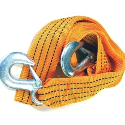 CORDA TRAINO NASTRO TENSORE RIMORCHIO CAVO FUNE MAX 1TONNELLATE GANCI AUTO MOTO