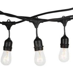 CORDONIERA CON 10 PORTA LAMPADA ATTACCO E27 DA 10MT PER USO ESTERNO ED INTERNO