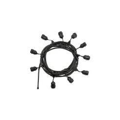 CORDONIERA CON 10 PORTA LAMPADA ATTACCO E27 DA 10MT PER USO ESTERNO ED INTERNO