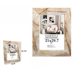 CORNICE FOTO PORTAFOTO QUADRI TELE POSTER 21X29.7 CM MODELLO EFFETTO MARMO 71664