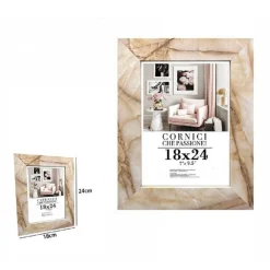 CORNICE FOTO PORTAFOTO QUADRI TELE POSTER 18 X 24 CM MODELLO EFFETTO MARMO 71661