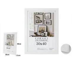 CORNICE PER FOTO FOTOGRAFIE QUADRI TELE POSTER PORTAFOTO 30 X 40 CM BIANCA 63151