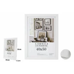 CORNICE PER FOTO FOTOGRAFIE QUADRI TELE POSTER PORTAFOTO 40 X 50 CM BIANCA 63152