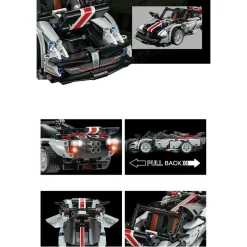 COSTRUZIONI MATTONCINI 520+ PEZZI AUTO SPORTIVA COMPATIBILE Q-JM800