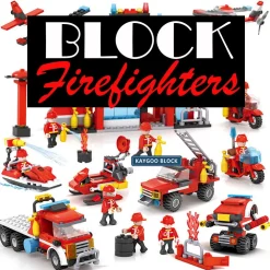 COSTRUZIONI PER BAMBINI BLOCKS FIREFIGHTERS POMPIERI DIY 8 SET ASSORTITI