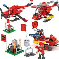 COSTRUZIONI PER BAMBINI BLOCKS FIREFIGHTERS POMPIERI DIY 8 SET ASSORTITI