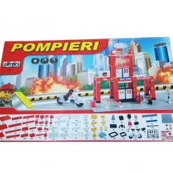 COSTRUZIONI 287PZ STAZIONE POMPIERI VIGILI FUOCO MATTONCINI COMPATIBILI CON LEGO