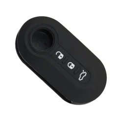 COVER CHIAVE GUSCIO FIAT 500 PUNTO EVO PANDA BRAVO TELECOMANDO 3 TASTI NERO