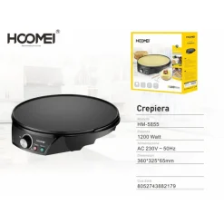 CREPIERA ELETTRICA MACCHINA PER CREPES 1200 WATT PIASTRA 30 CM ANTIADERENTE