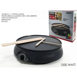CREPIERA ELETTRICA 1000W PIASTRA MACCHINA PER CREPES PANCAKE SCALDA PIADINA ANTIADERENTE