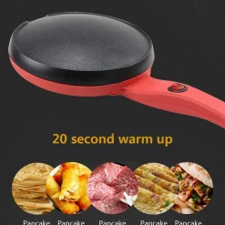 CREPIERA MACCHINA PER CREPES 600 WATT CON MANICO PIASTRA 20 CM ANTIADERENTE