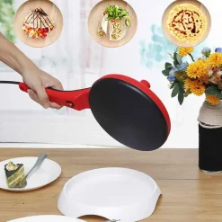 CREPIERA MACCHINA PER CREPES 600 WATT CON MANICO PIASTRA 20 CM ANTIADERENTE